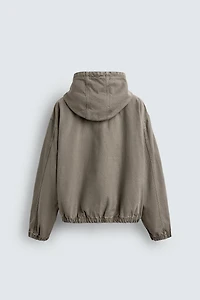 WASHED HOODED JACKET