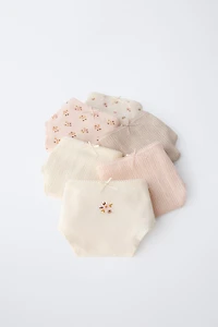 AGES 6-14 / SIX-PACK OF FLOWER PRINT UNDERWEAR