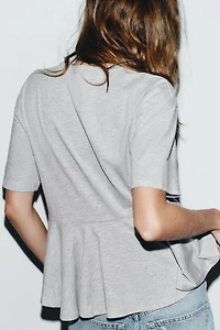 VARSITY RUFFLE T-SHIRT