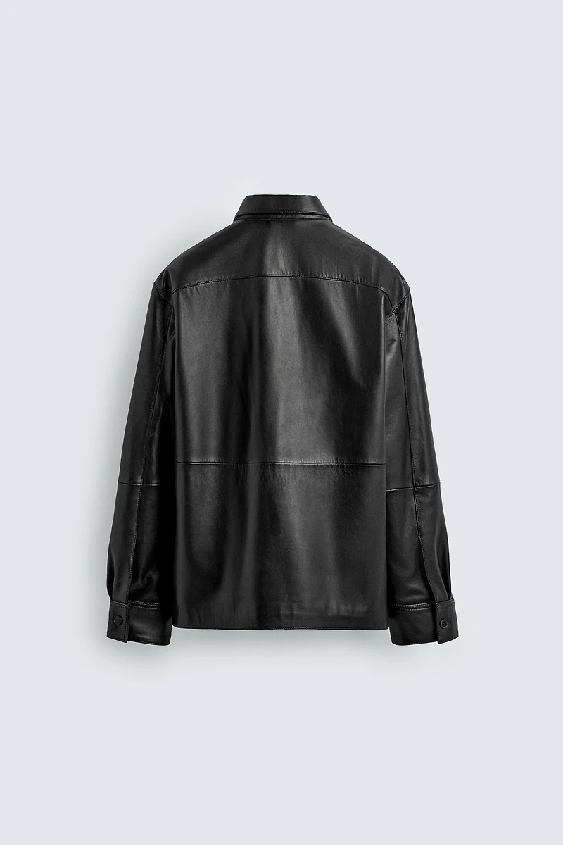 NAPPA LEATHER OVERSHIRT