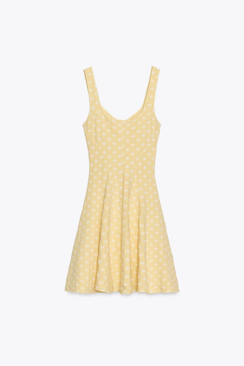 ROBE JACQUARD SKATER STRETCH