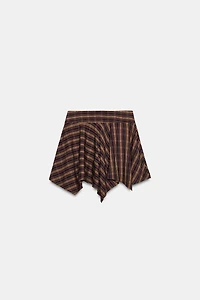 PLAID MINI SKIRT WITH BUCKLE