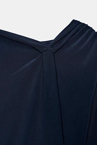 RUCHED DRESS WITH BELT