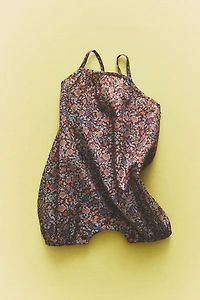 BABY FLORAL BEACH DUNGAREES