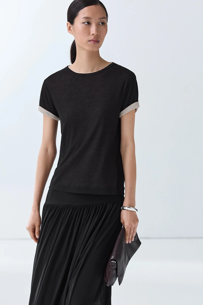 Double-layer short sleeve T-shirt