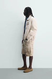 SHORT BAGGY FIT À IMPRIMÉ ABSTRAIT