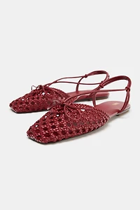 WOVEN SLINGBACK FISHERMAN SANDALS