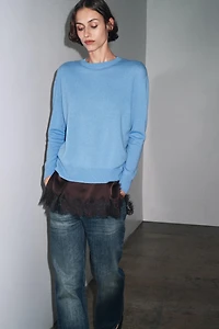 PULL EN MAILLE 100% LAINE EXTRA DOUCE