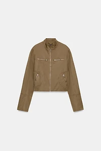 WASHED EFFECT STUDDED JACKET