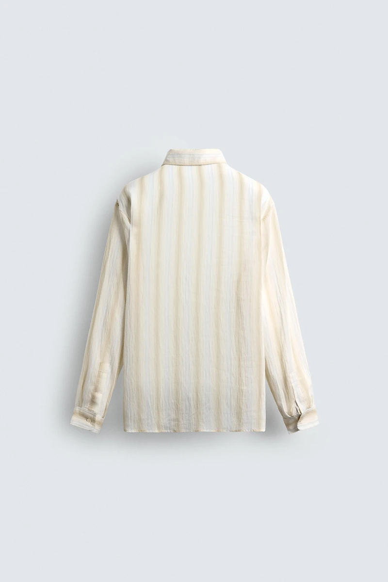 STRIPED FLOWY SHIRT
