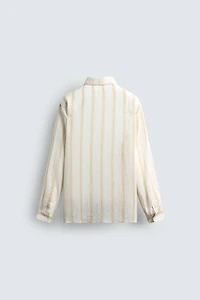 STRIPED FLOWY SHIRT