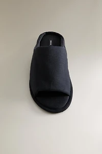 OPEN FABRIC SLIPPERS