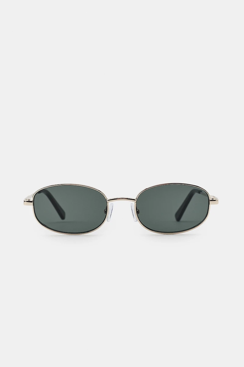 LUNETTES DE SOLEIL MÉTALLIQUES RECTANGULAIRES