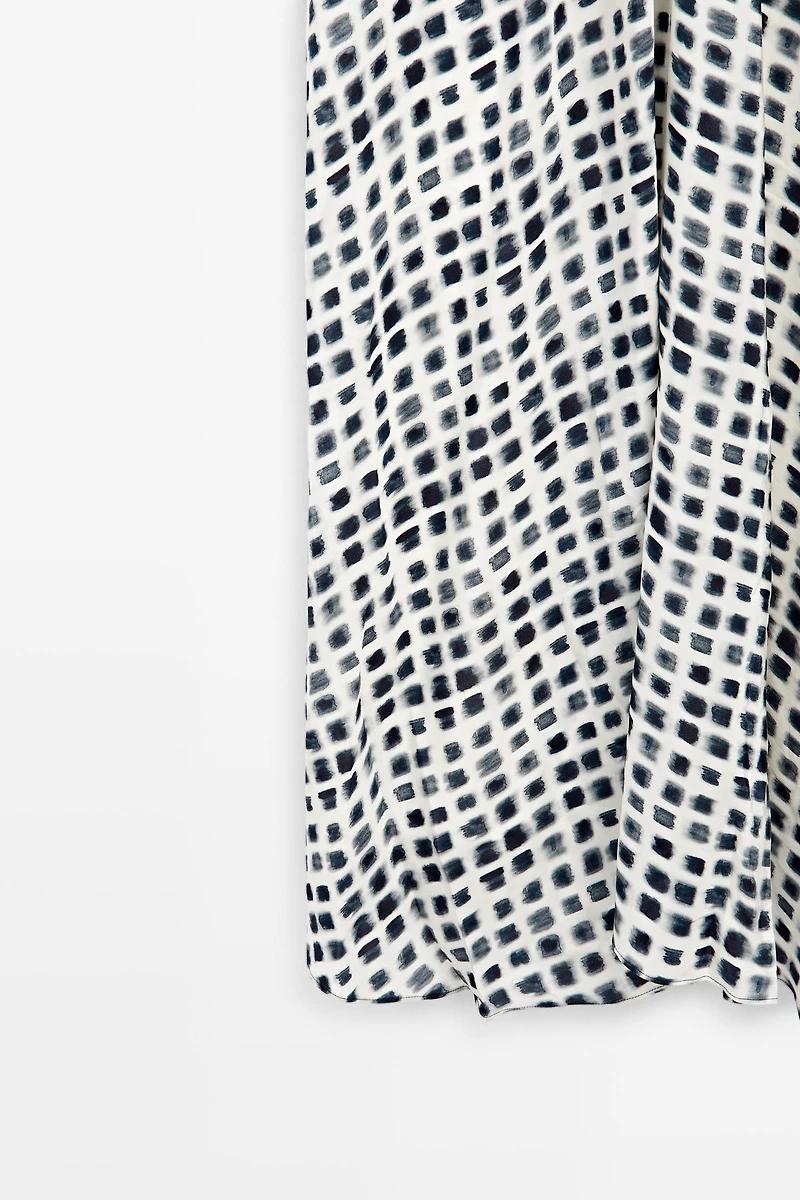 Printed flared midi dress