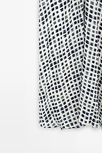 Printed flared midi dress