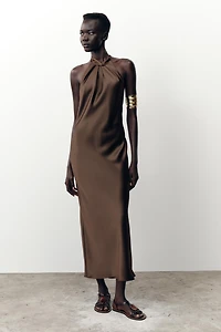 HALTER MIDI DRESS