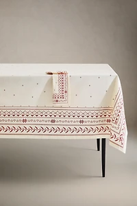 CHRISTMAS PRINT COTTON TABLECLOTH