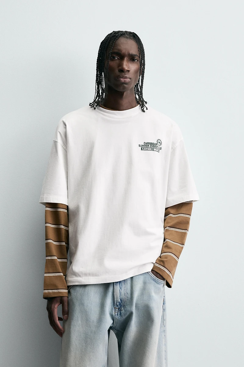 PRINTED TEXT T-SHIRT