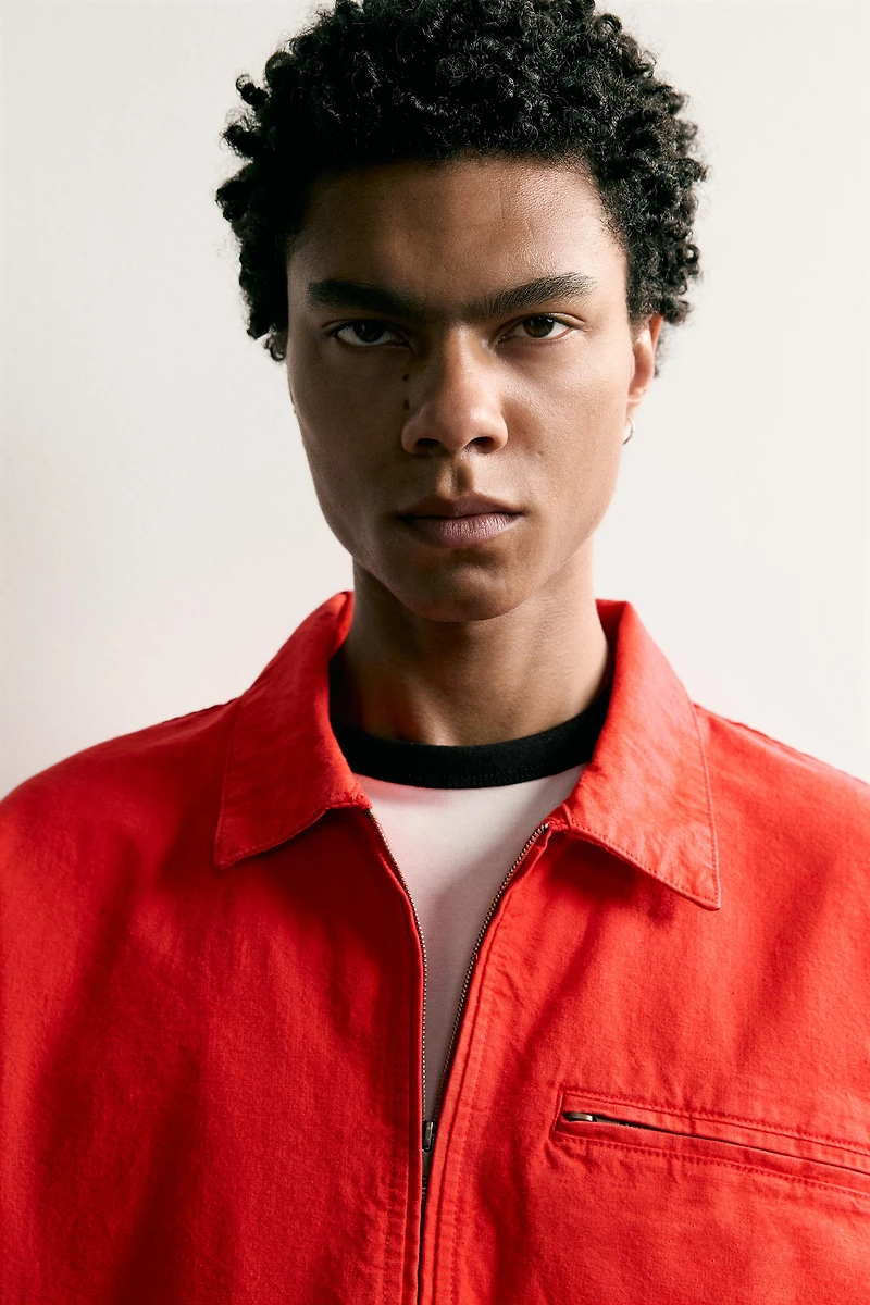 ZIP-UP BOXY FIT POLO