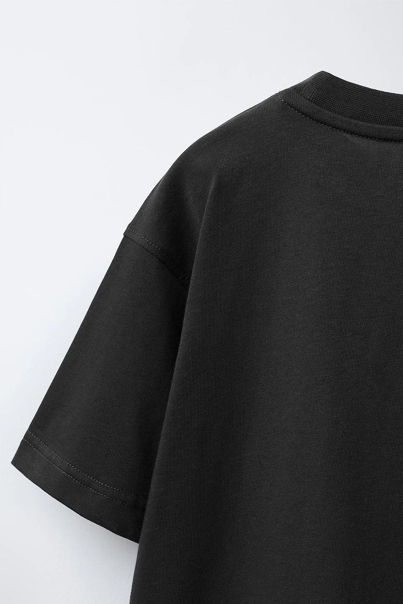BASIC FLEECE T-SHIRT AND BERMUDA SET