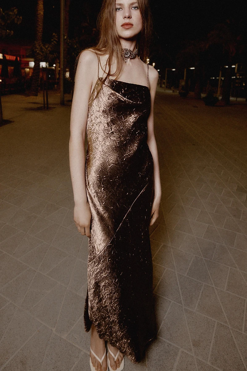 LINGERIE STYLE MIDI DRESS