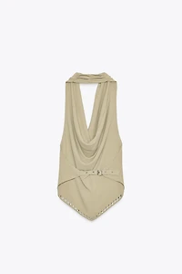 TOP HALTER CLOUTÉ