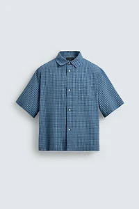 CHEMISE BOXY FIT À CARREAUX