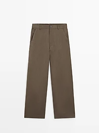 Pantalon fluide avec détail élastique à la taille