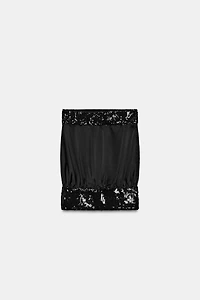 COMBINED SEQUIN STRAPLESS TOP