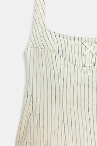 STRIPED HALTER TOP