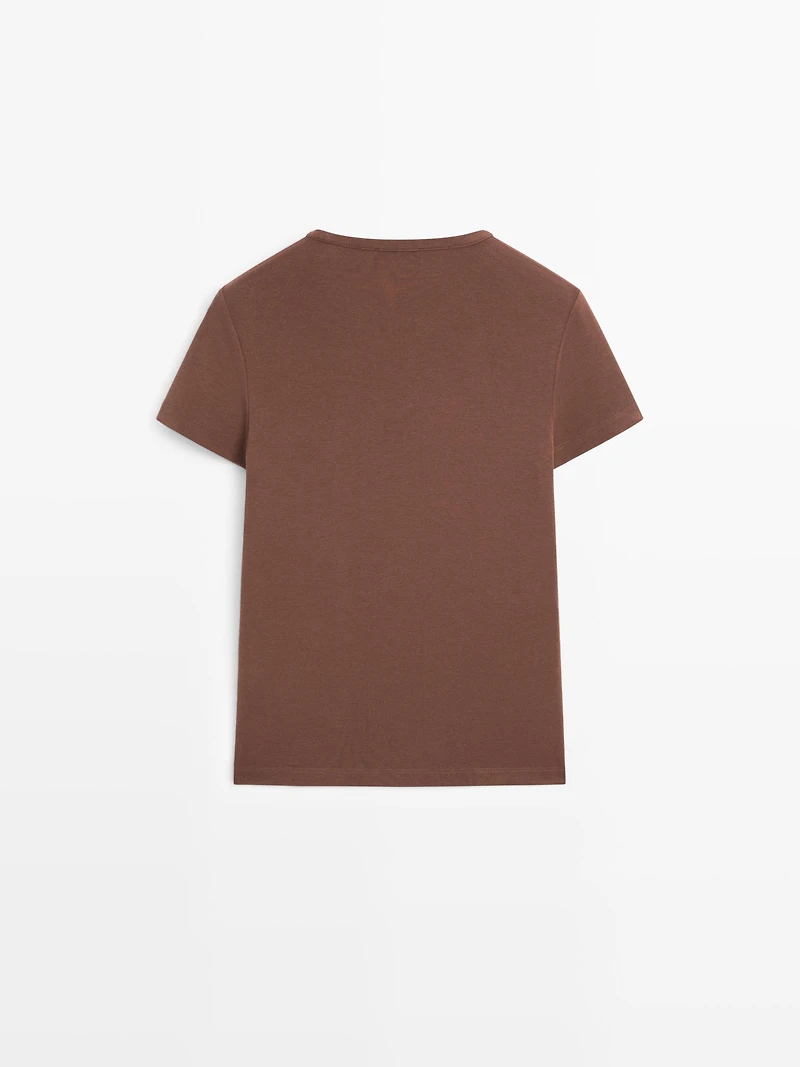 Lyocell blend short sleeve T-shirt