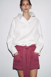 FLOWY BELTED SHORTS ZW COLLECTION