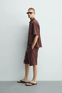 RELAXED FIT LINEN BLEND SHIRT