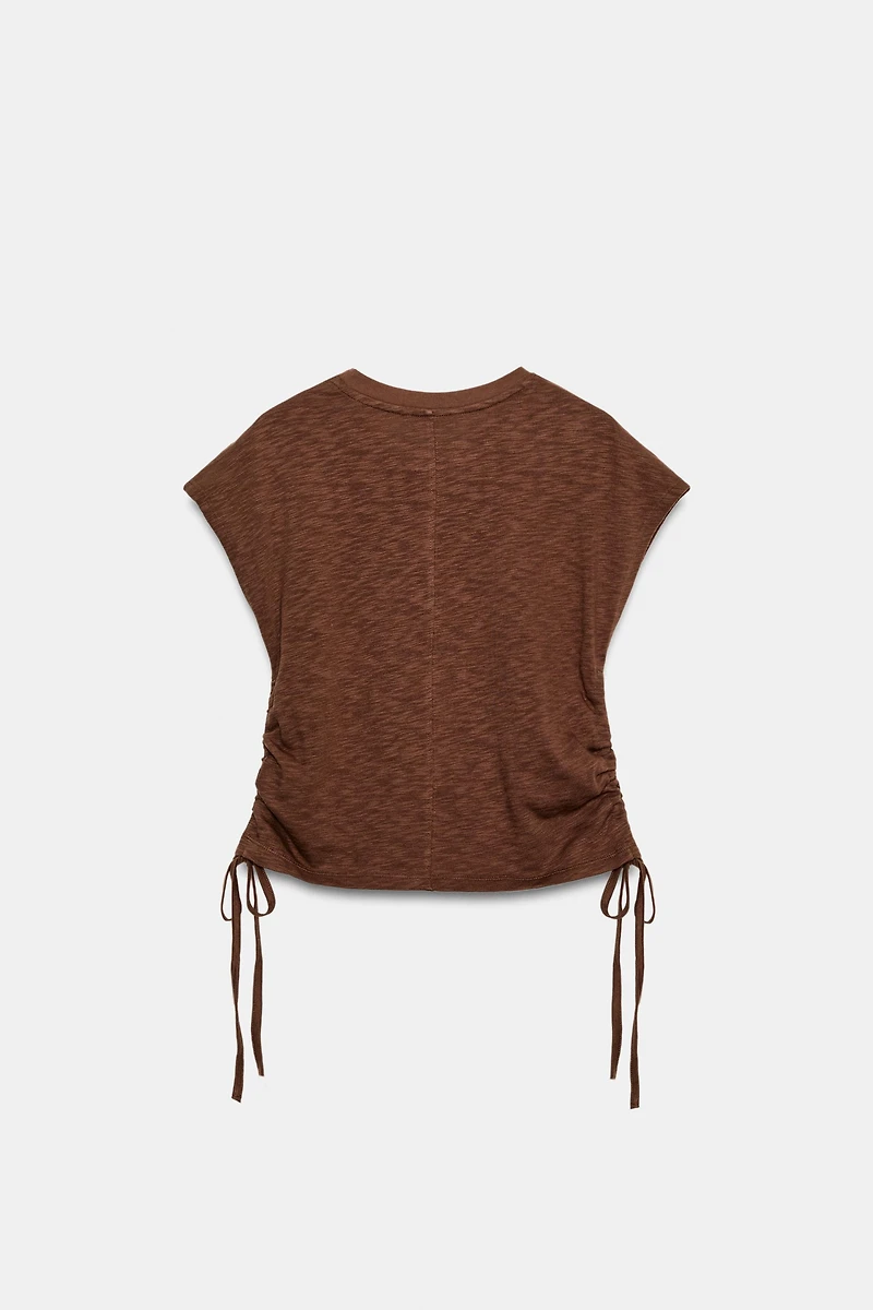 RUSTIC RUCHED T-SHIRT