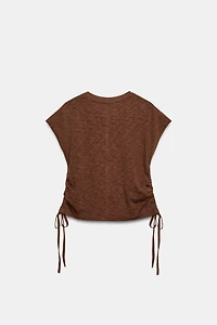 RUSTIC RUCHED T-SHIRT
