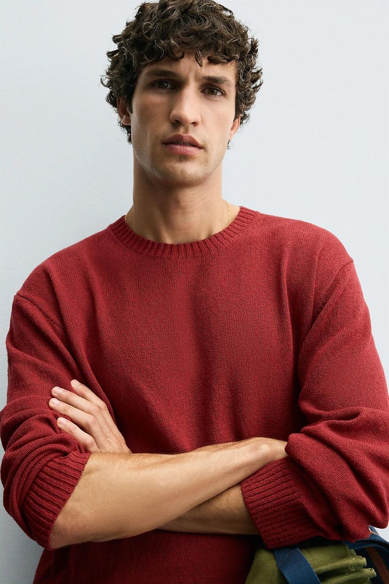 TEXTURED RELAXED FIT SWEATER