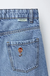 EMBROIDERED BALLOON JEANS