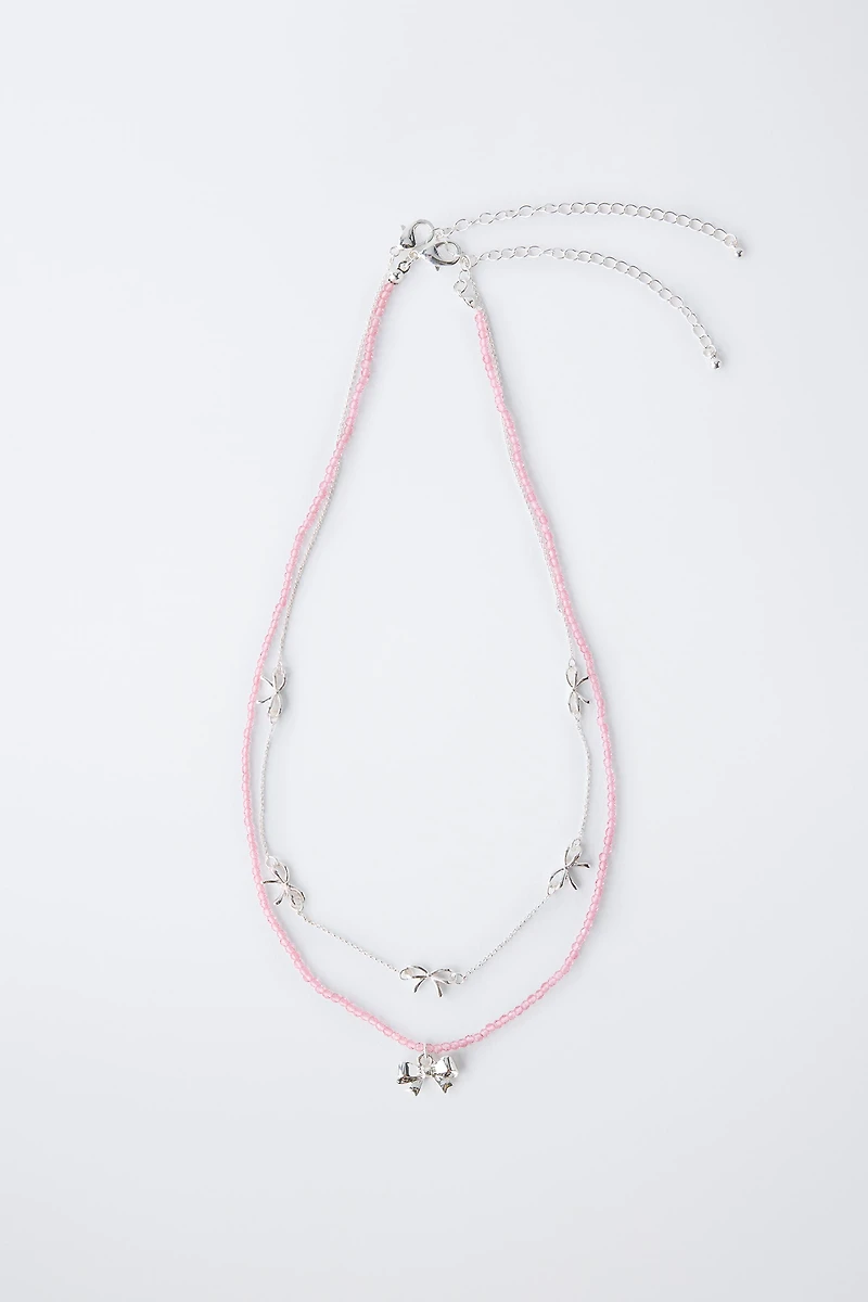 TWO-PACK OF BOW NECKLACES