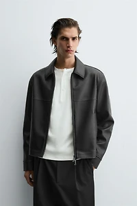 FAUX LEATHER JACKET
