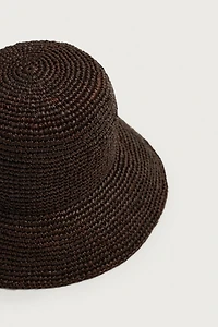 RAFFIA BUCKET HAT