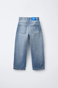 SPOTTED RELAXED BALLOON JEANS