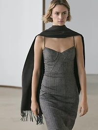 Robe midi à bretelles