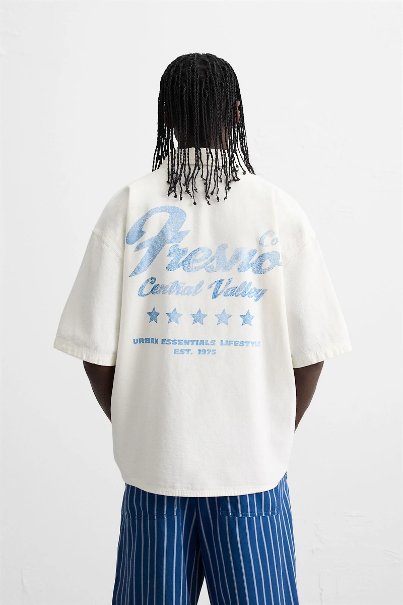 CONTRAST EMBROIDERY SHIRT