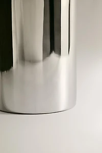 SHINY METAL BATHROOM BIN