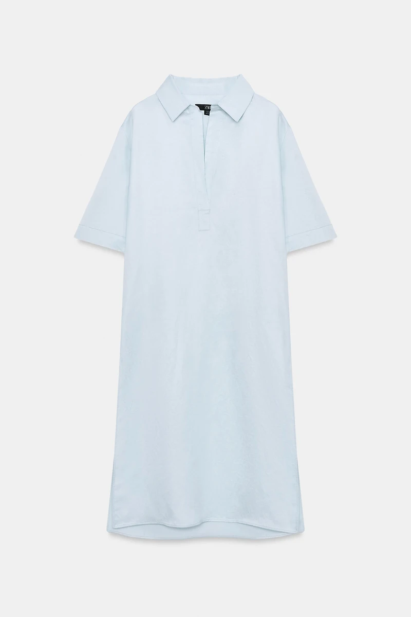 LINEN BLEND TUNIC SHIRT ZW COLLECTION