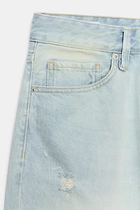 BERMUDA JORTS DENIM TRF DÉCHIRURES TAILLE MI-HAUTE