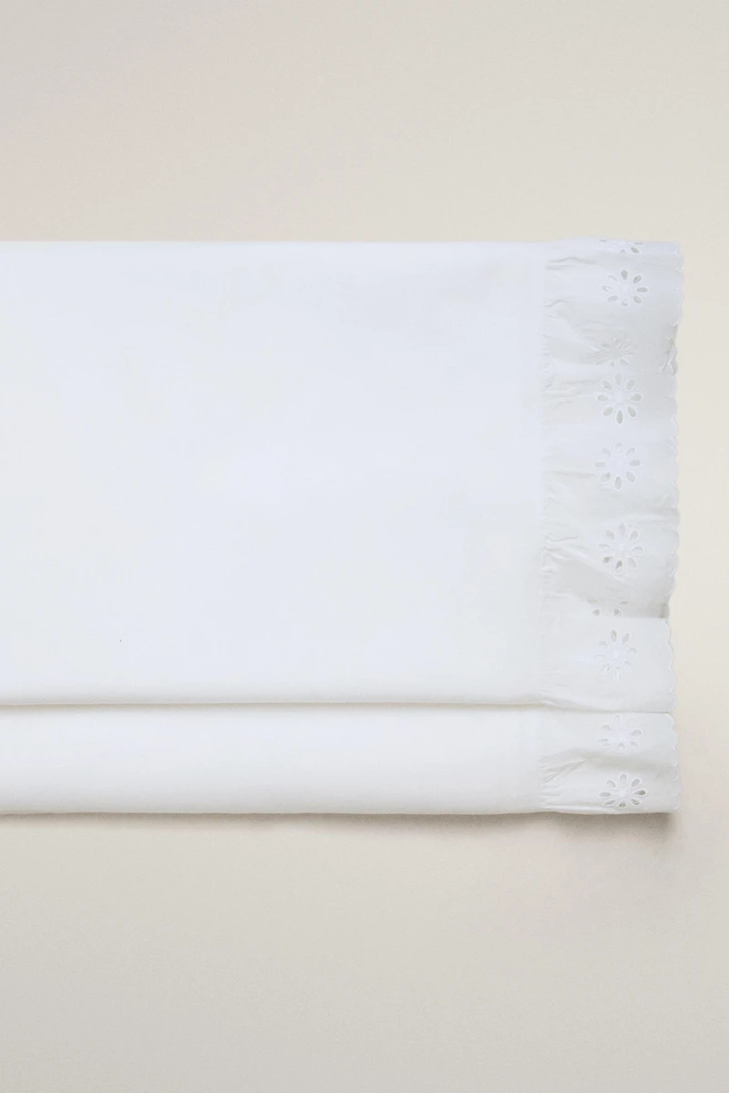 RUFFLED COTTON FLAT SHEET