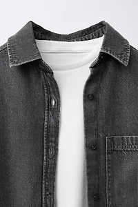 DENIM SHIRT AND RIB T-SHIRT PACK