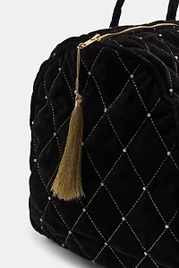 SHINY QUILTED VELVET BAG
