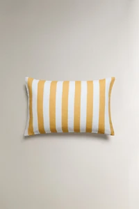 HOUSSE DE COUSSIN RAYURES LIN